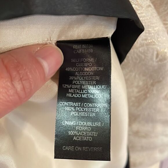 BCBG Paris Gold with black trim cocktail mini dress - Picture 9 of 10